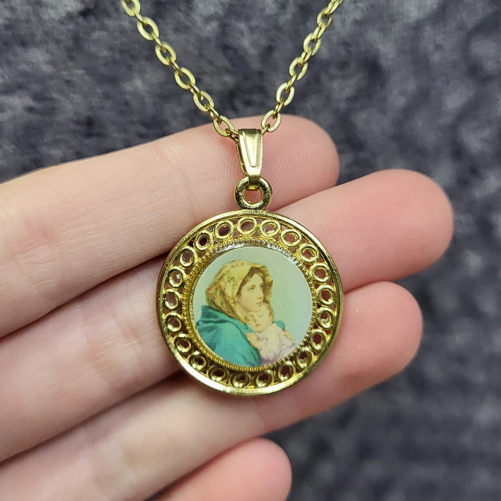 Mother With Her Child Pendant Necklace
